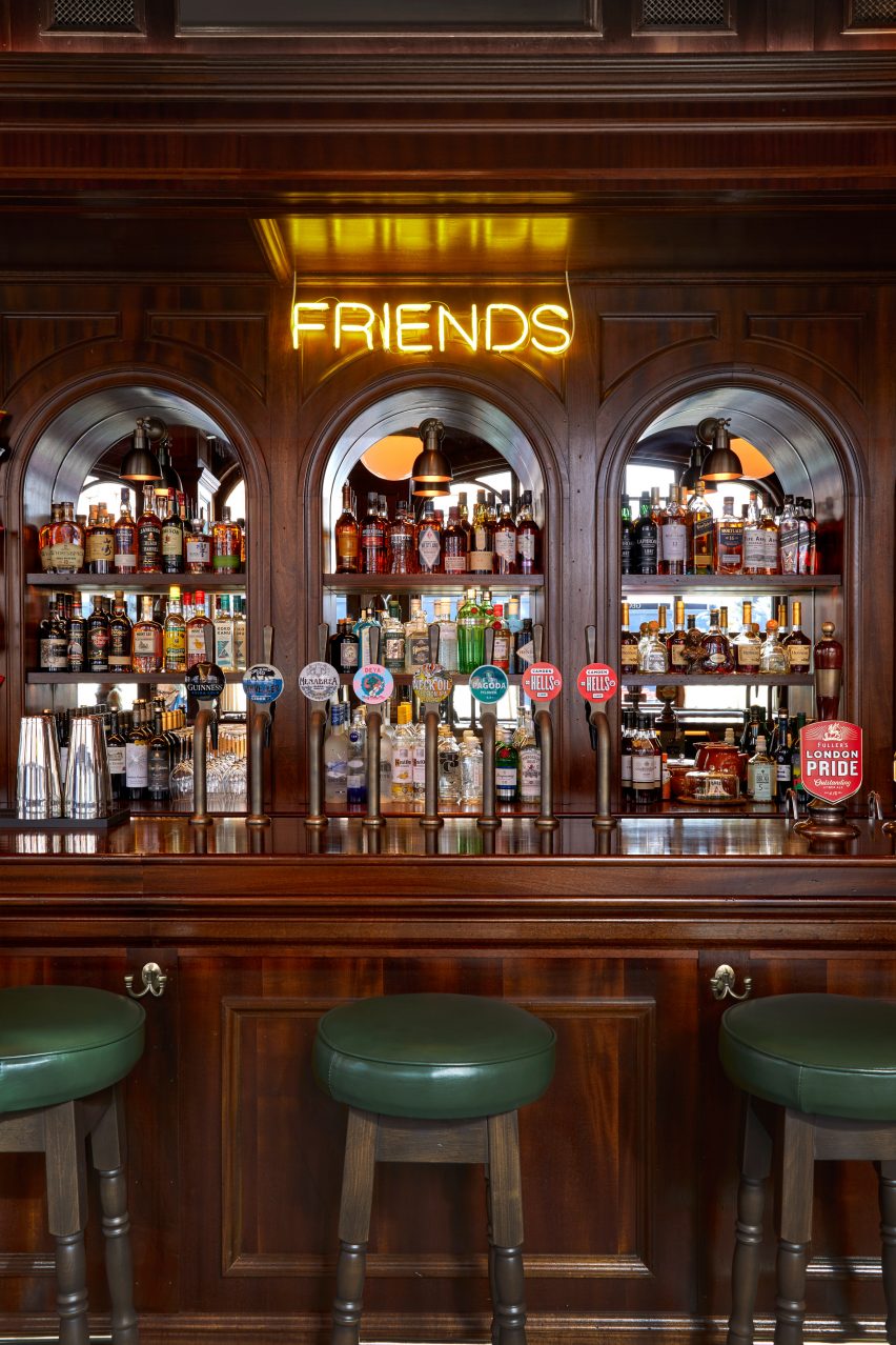 Interior of The Audley pub in Mayfair, London, designed by Laplace