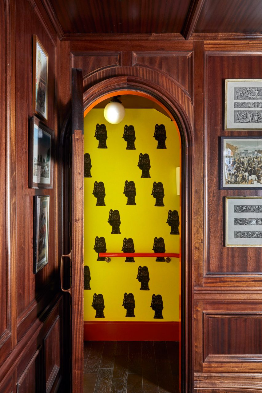 Interior of The Audley pub in Mayfair, London, designed by Laplace