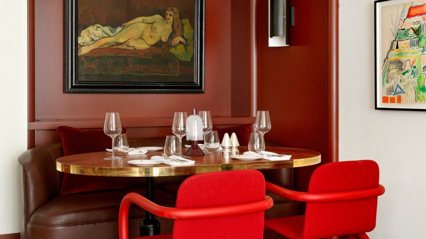 Interior of Mount Street restaurant in Mayfair, London, by Laplace in The Audley building