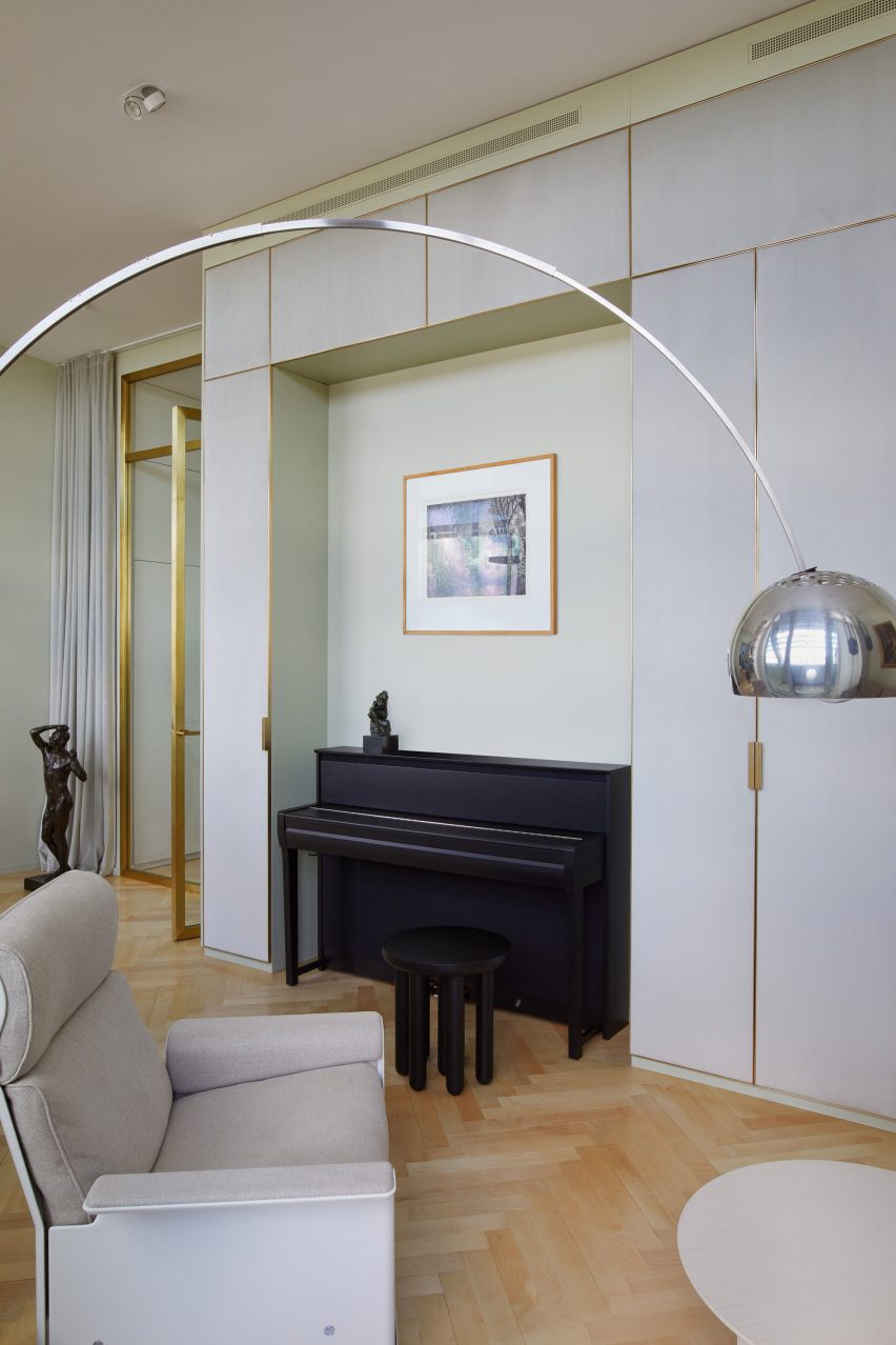 Living area of Berlin penthouse designed by Coordination and Flip Sellin