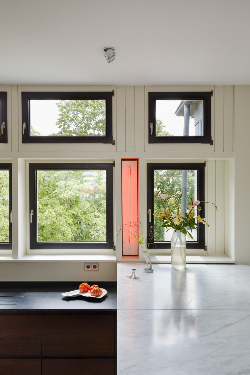 Kitchen of Berlin penthouse designed by Coordination and Flip Sellin