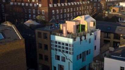 Rooftop extension to FAT's Blue House revealed in drone film