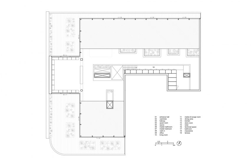 Floor plan of Panorama Penthouse by Bureau Fraai