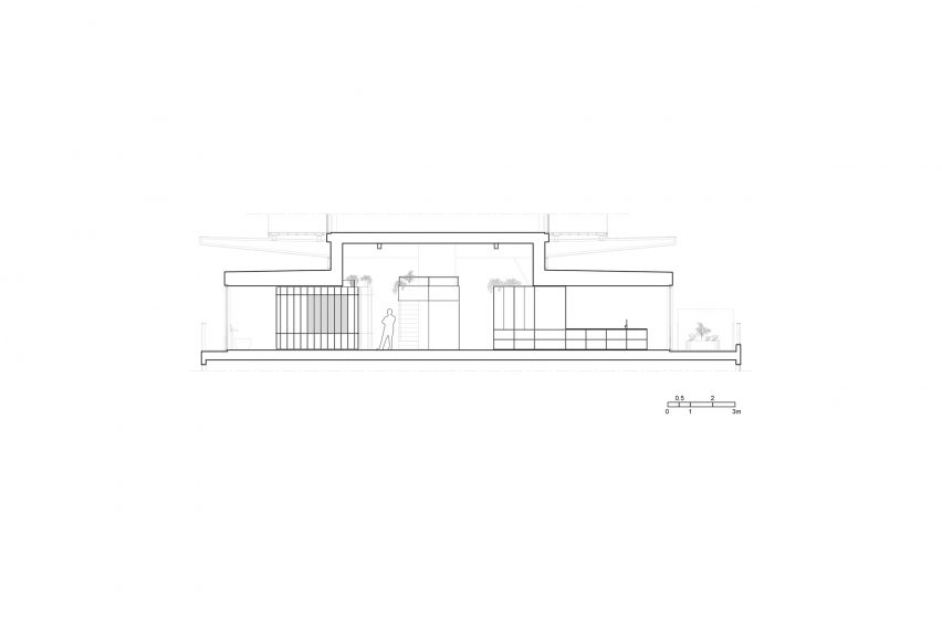 Section drawing of Panorama Penthouse by Bureau Fraai