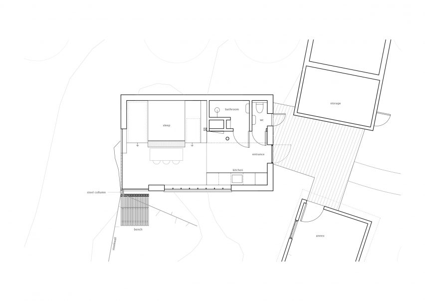 Floor plan of Cabin Nordmarka by Rever & Drage Architects
