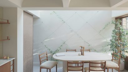 Vaulted ceiling inCast House extension by EBBA
