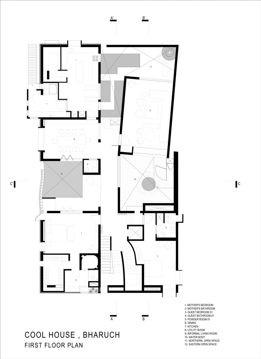 First floor plan of Cool House