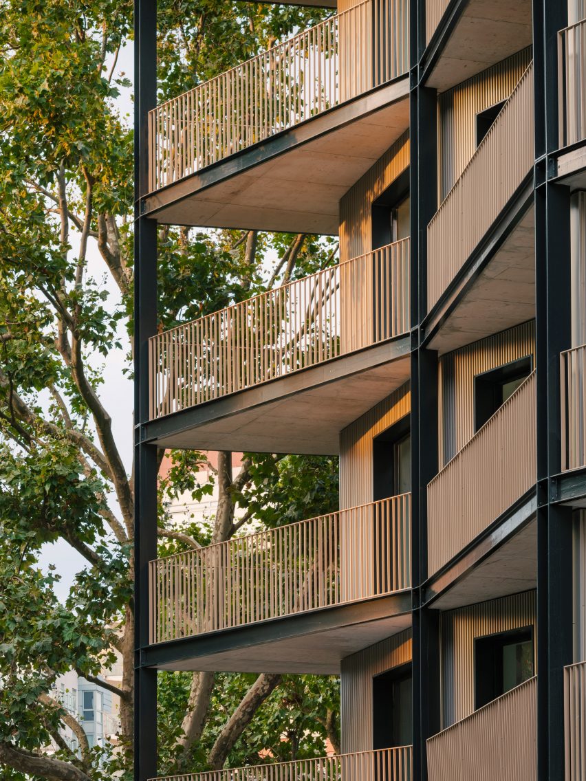 Exterior of Dockley Apartments in London by Studio Woodroffe Papa and Poggi Architecture