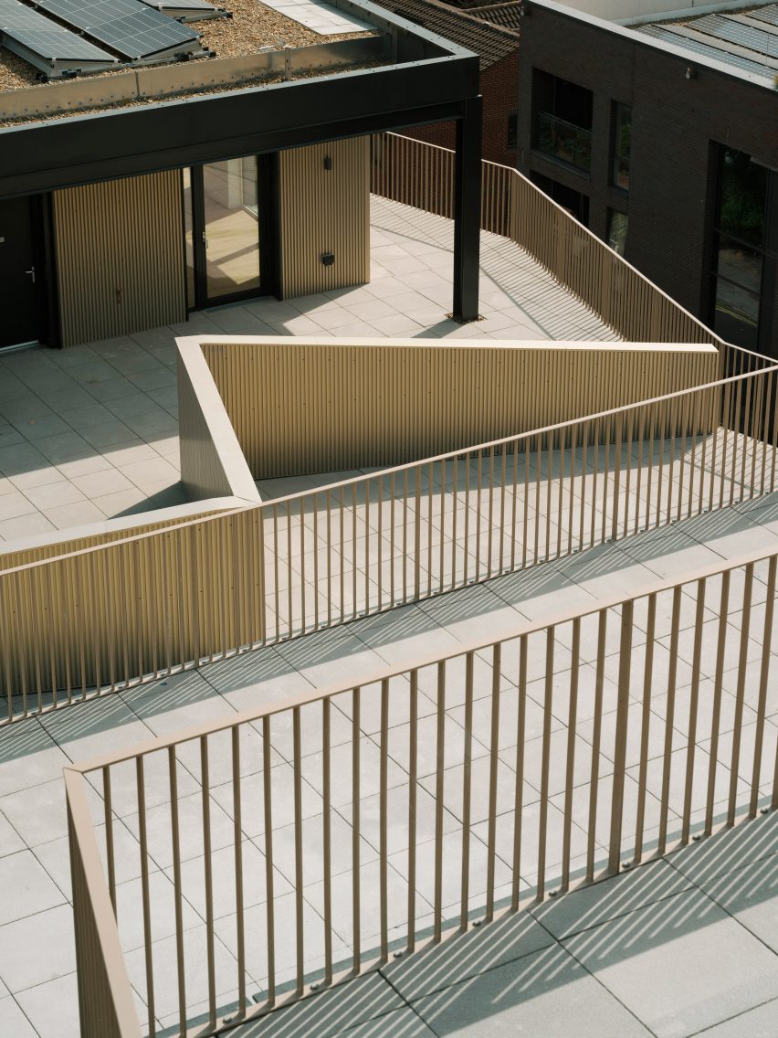 Exterior of Dockley Apartments in London by Studio Woodroffe Papa and Poggi Architecture