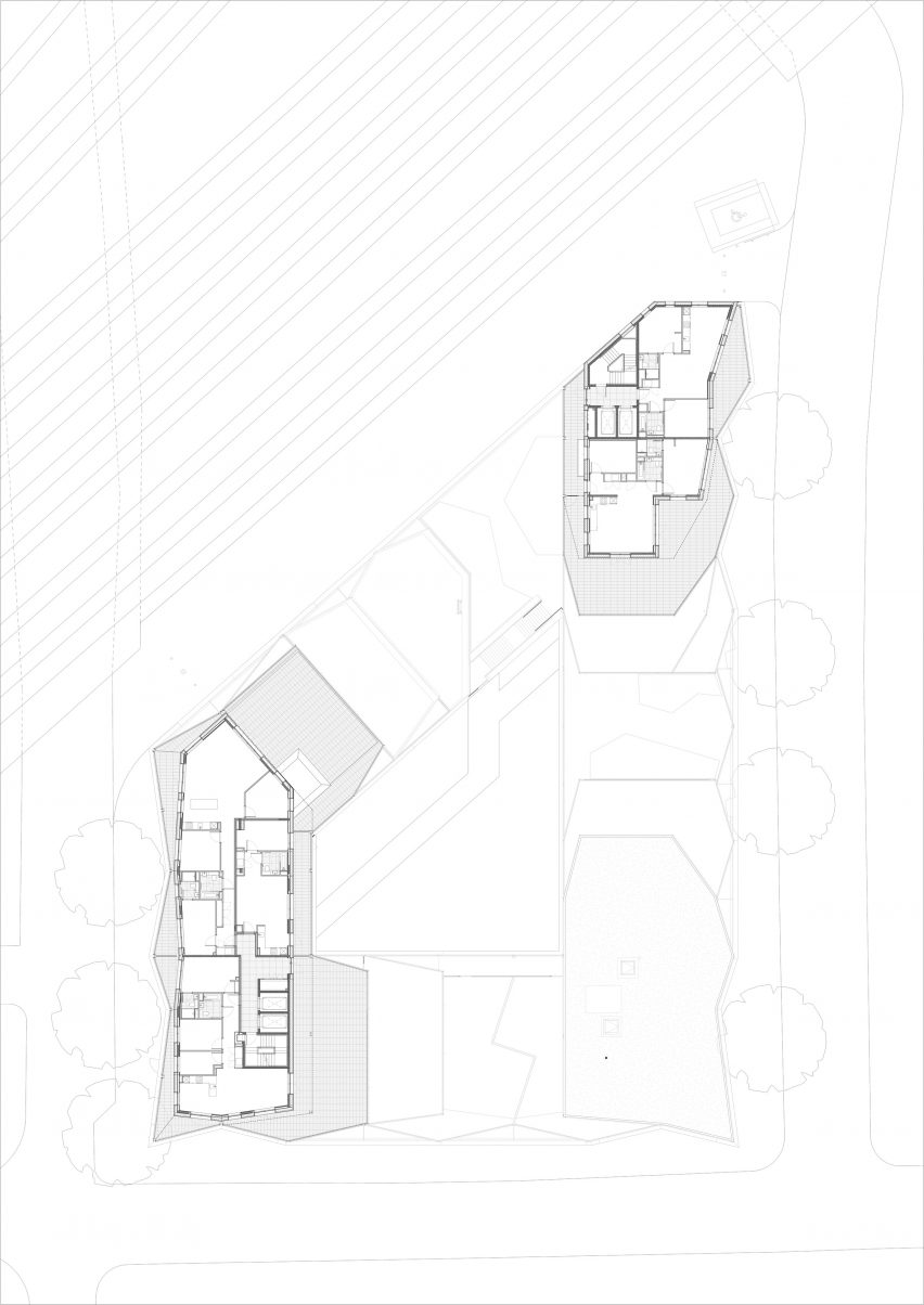 Floor plan of Dockley Apartments in London by Studio Woodroffe Papa and Poggi Architecture