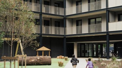Dockley Apartments in London take cues from collective housing in Europe