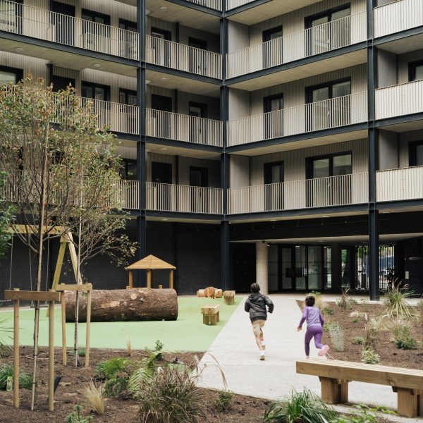 Dockley Apartments in London take cues from collective housing in Europe