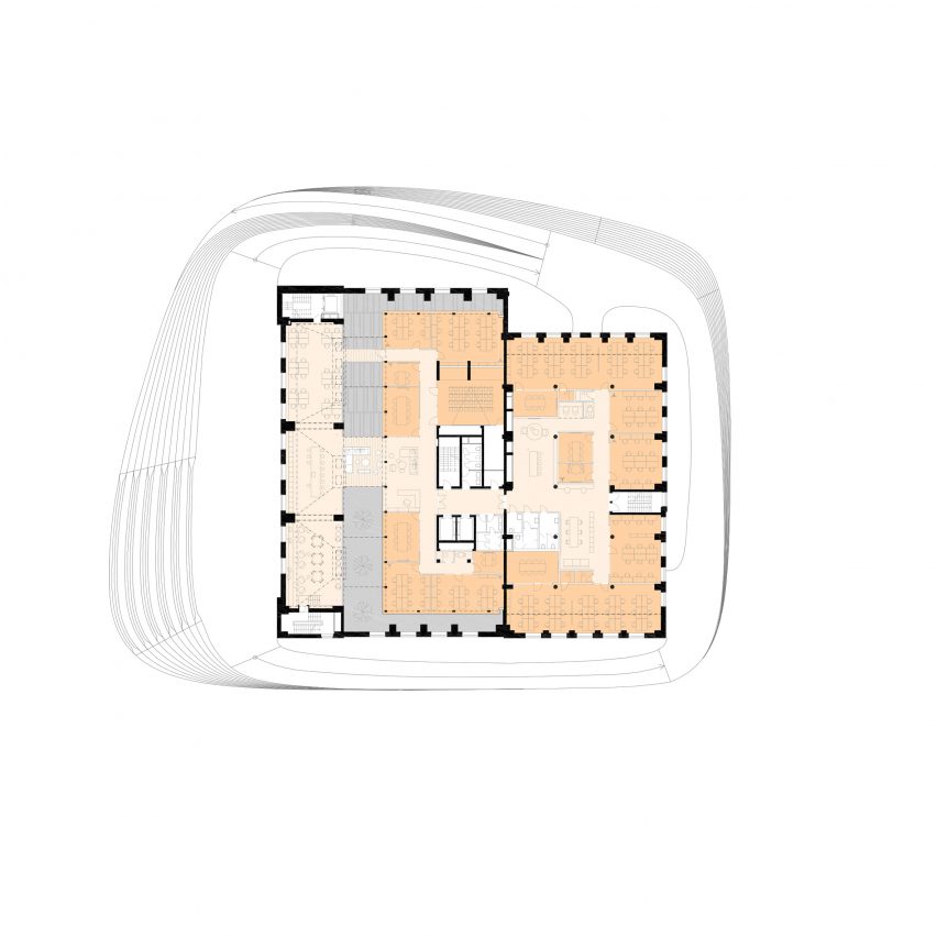 Second floor plan of Jurkovič Heating plant by DF Creative Group