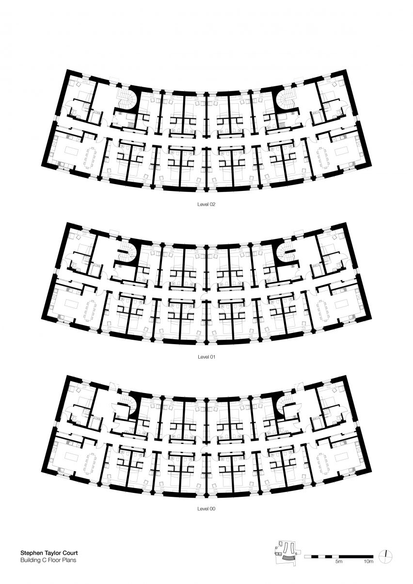 Floor plans of Stephen Taylor Court by FCBStudios
