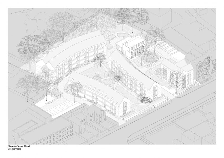 Isometric drawing of Stephen Taylor Court by FCBStudios