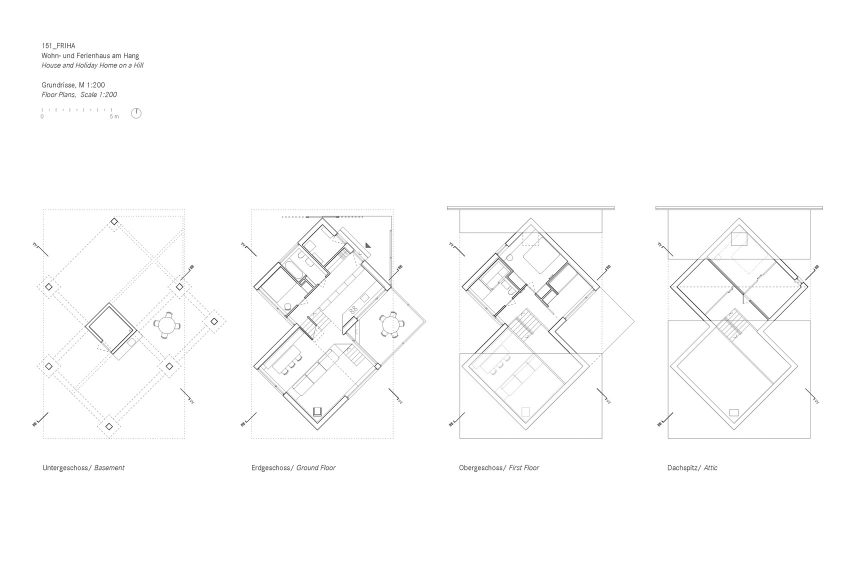 Floor plans, Haus am Hang