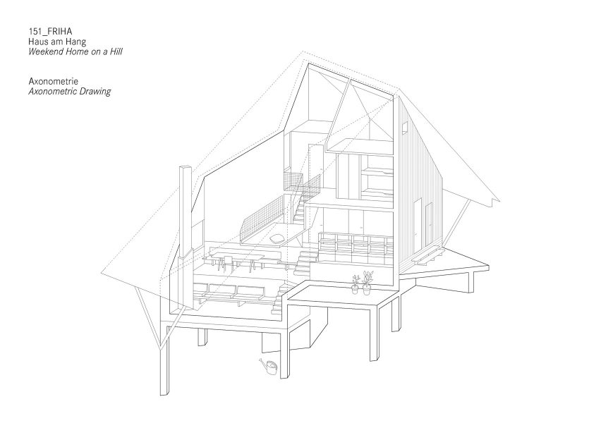 Cutaway axonometric diagram