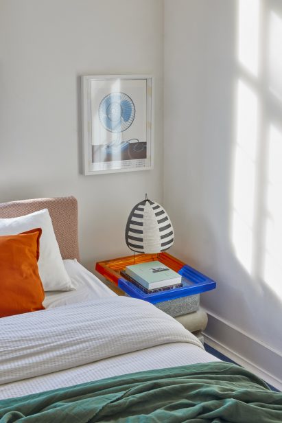 Bedroom of Alex Holloway's London apartment