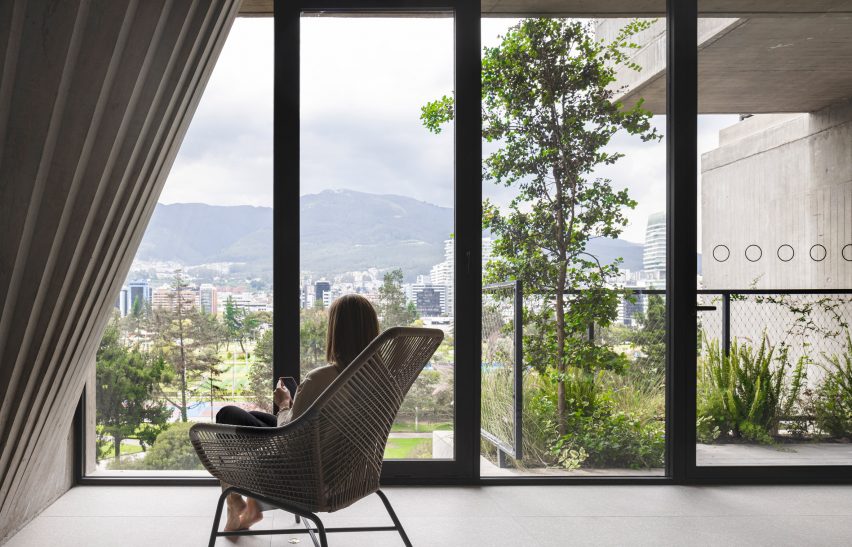 Interior of Iqon tower in Quito by BIG