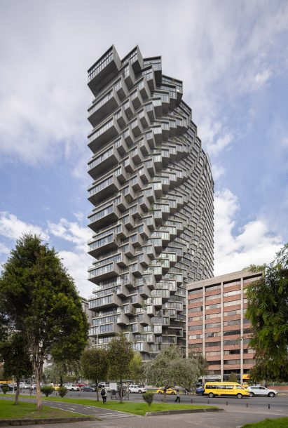 View up of Iqon tower in Quito by BIG