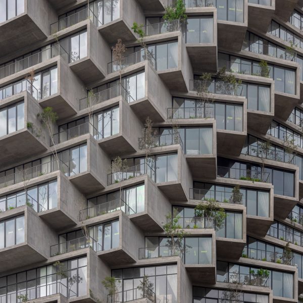 Exterior of Iqon tower in Quito by BIG