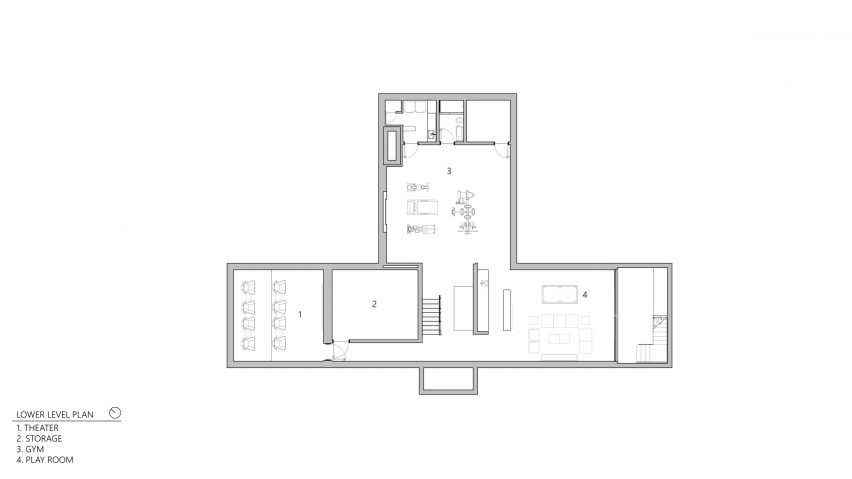Lower level floor plan