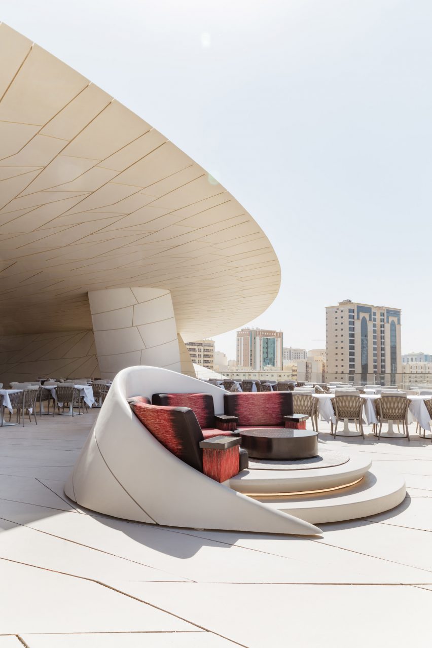 Terrace with rounded roof