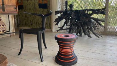 A living room set for Black Panther
