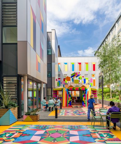 Central courtyard of Sheffield Children's Hospital