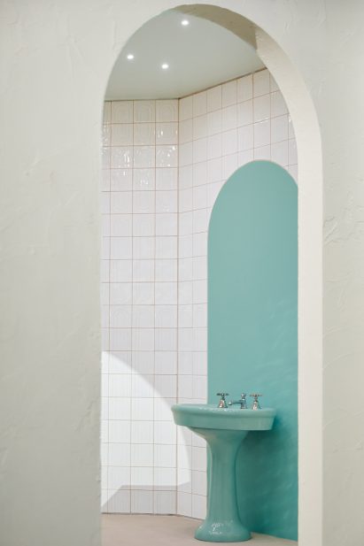 Kohler sink in mint green
