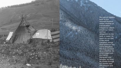Collage of Canadian mountain from Lemay's Manifesto for Canadian Design