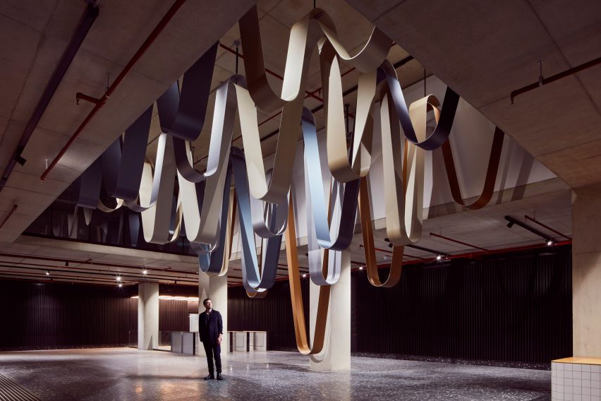 Art installation by Paul Cocksedge at The Rowe