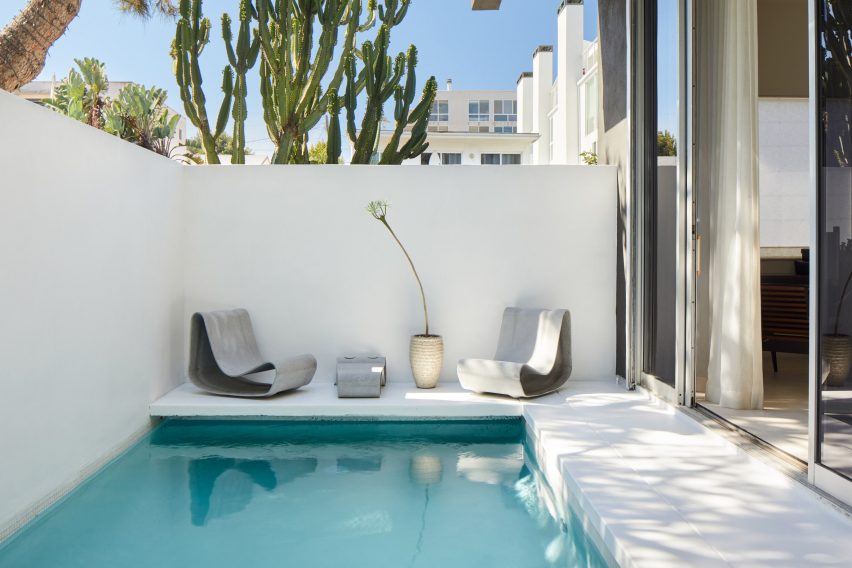 Swimming pool on outdoor terrace