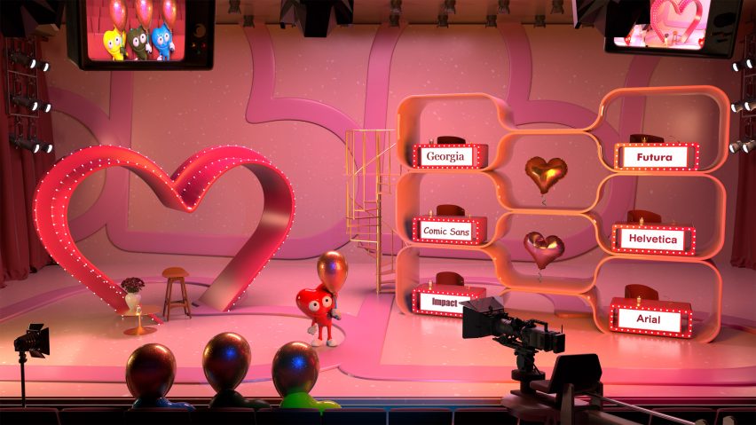 A pink exhibition room at SCI-Arc