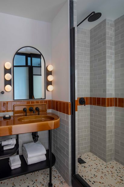 Bathroom in Guest room in Moxy Lower East Side