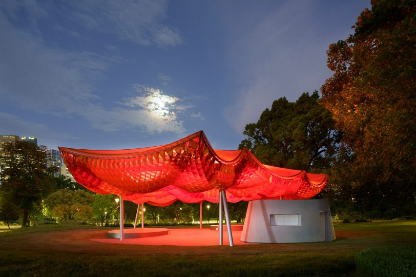 MPavilion 2022 by All(zone) at night