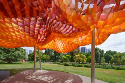 View up of canopy of MPavilion by All(zone)