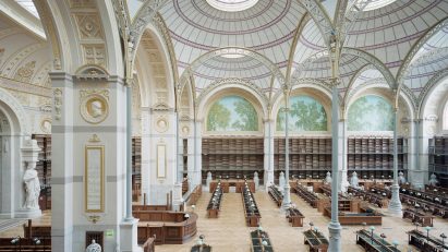 Reading room in the National Library of France
