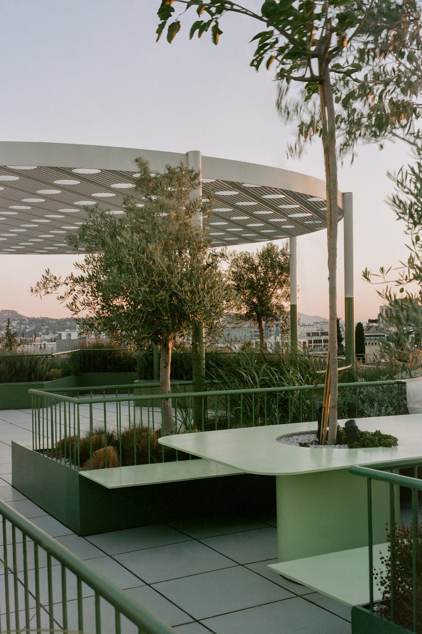 Neiheiser Argyros transforms Athens office block with colourful accents and varied textures
