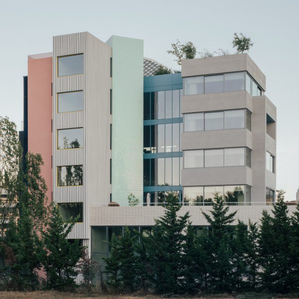 Neiheiser Argyros transforms Athens office block with colourful accents and varied textures