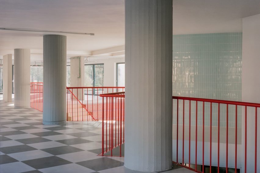 Neiheiser Argyros transforms Athens office block with colourful accents and varied textures