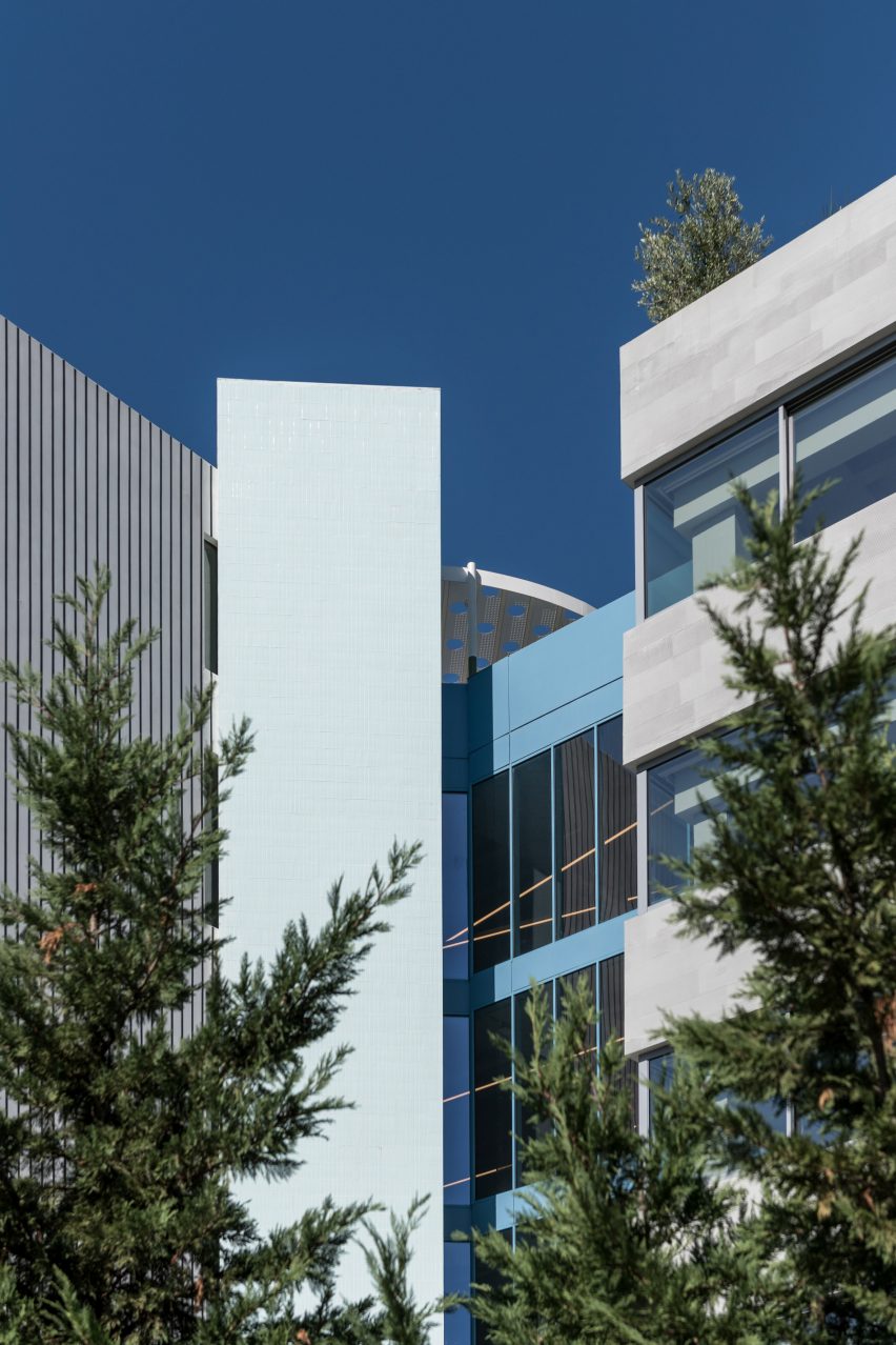 Neiheiser Argyros transforms Athens office block with colourful accents and varied textures
