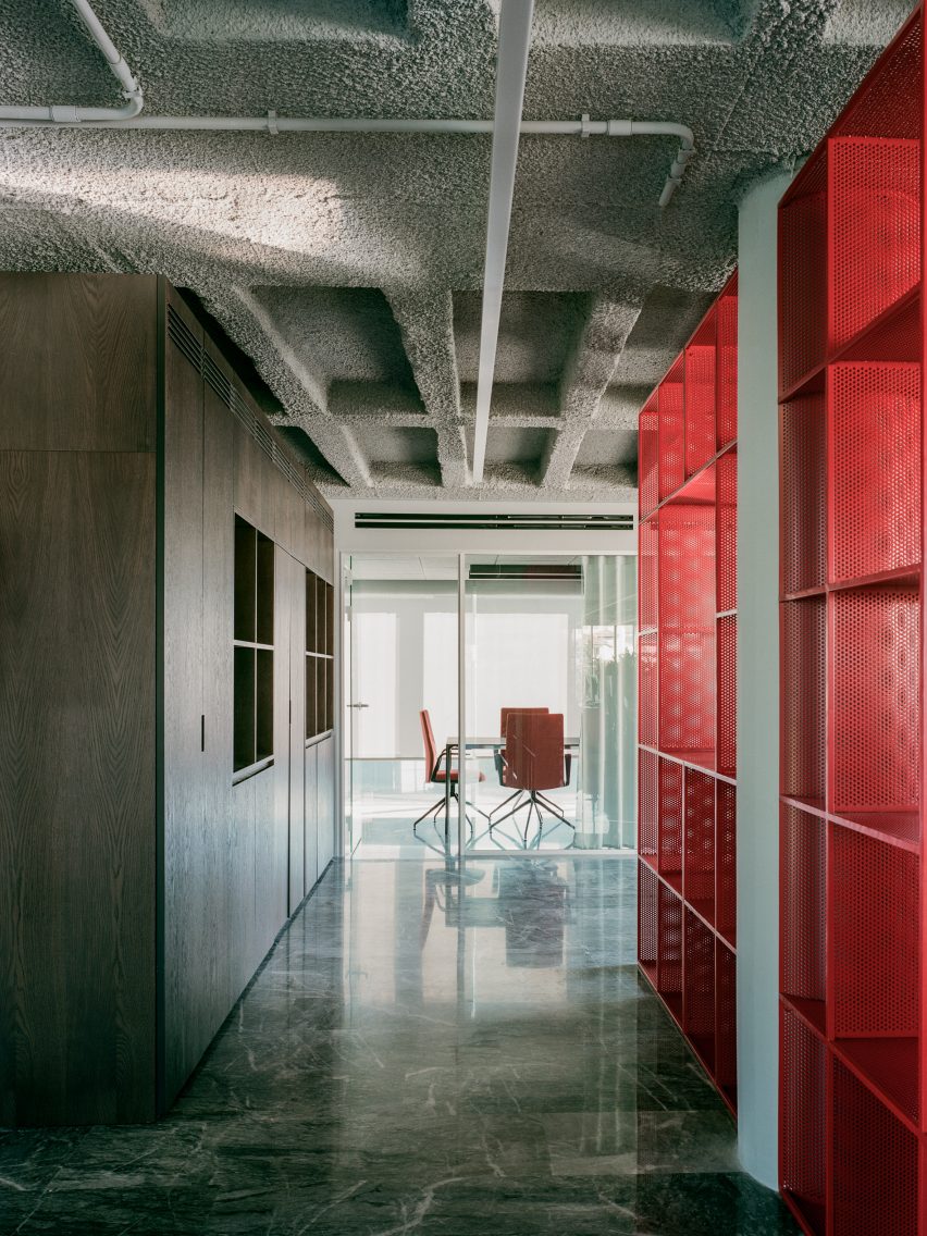 Neiheiser Argyros transforms Athens office block with colourful accents and varied textures