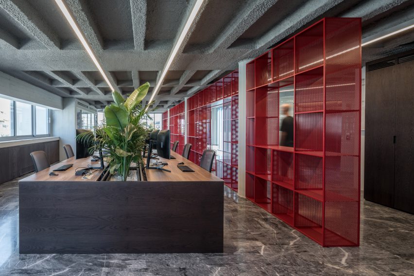 Neiheiser Argyros transforms Athens office block with colourful accents and varied textures