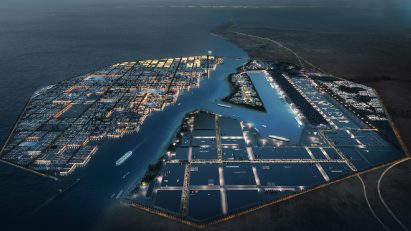 Saudi Arabia unveils plans for octagonal floating port city in Neom