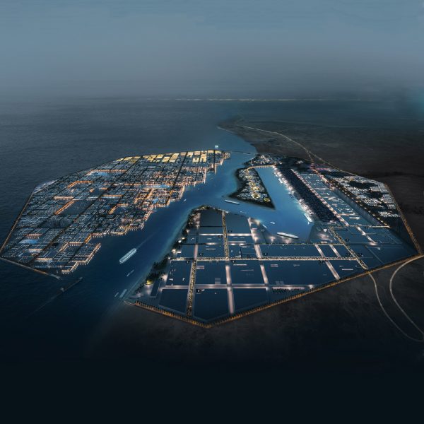 Saudi Arabia unveils plans for octagonal floating port city in Neom