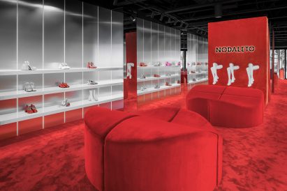 Sculptural red seats