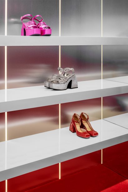Shoes on display