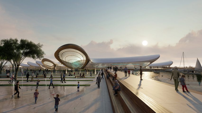 Large pavilions designed by Zaha Hadid Architects