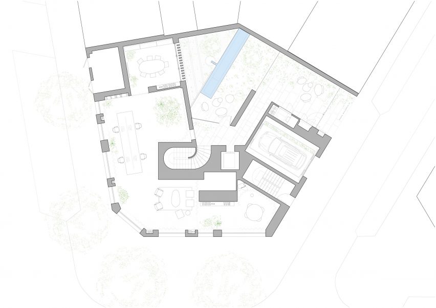 Ground floor plan of Paseo Mallorca